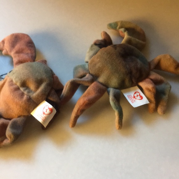 Ty Beanie Babies Claude and Teenie Beanie Babies Claude the Crabs - Picture 9 of 12